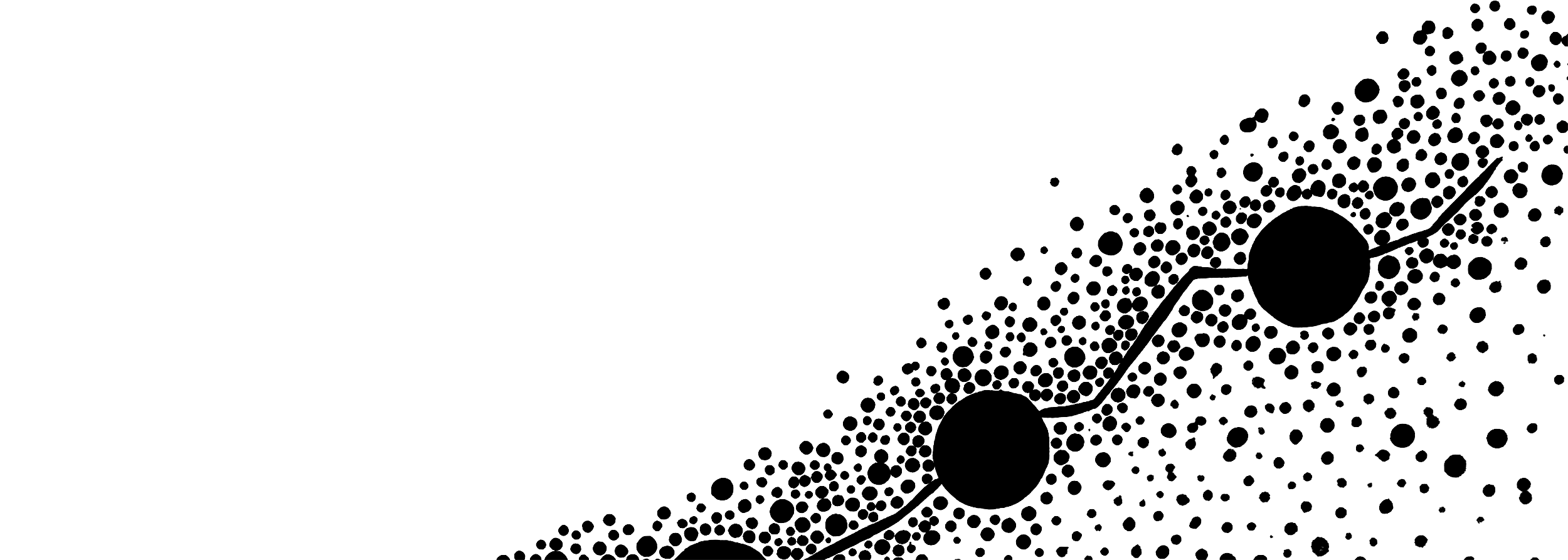 Aboriginal artwork depicting a sea of dots and circles