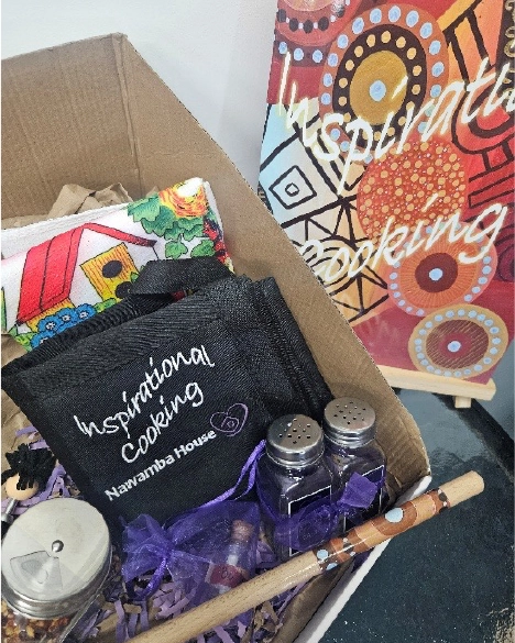 A box of gifts with the words Inspirational Cooking